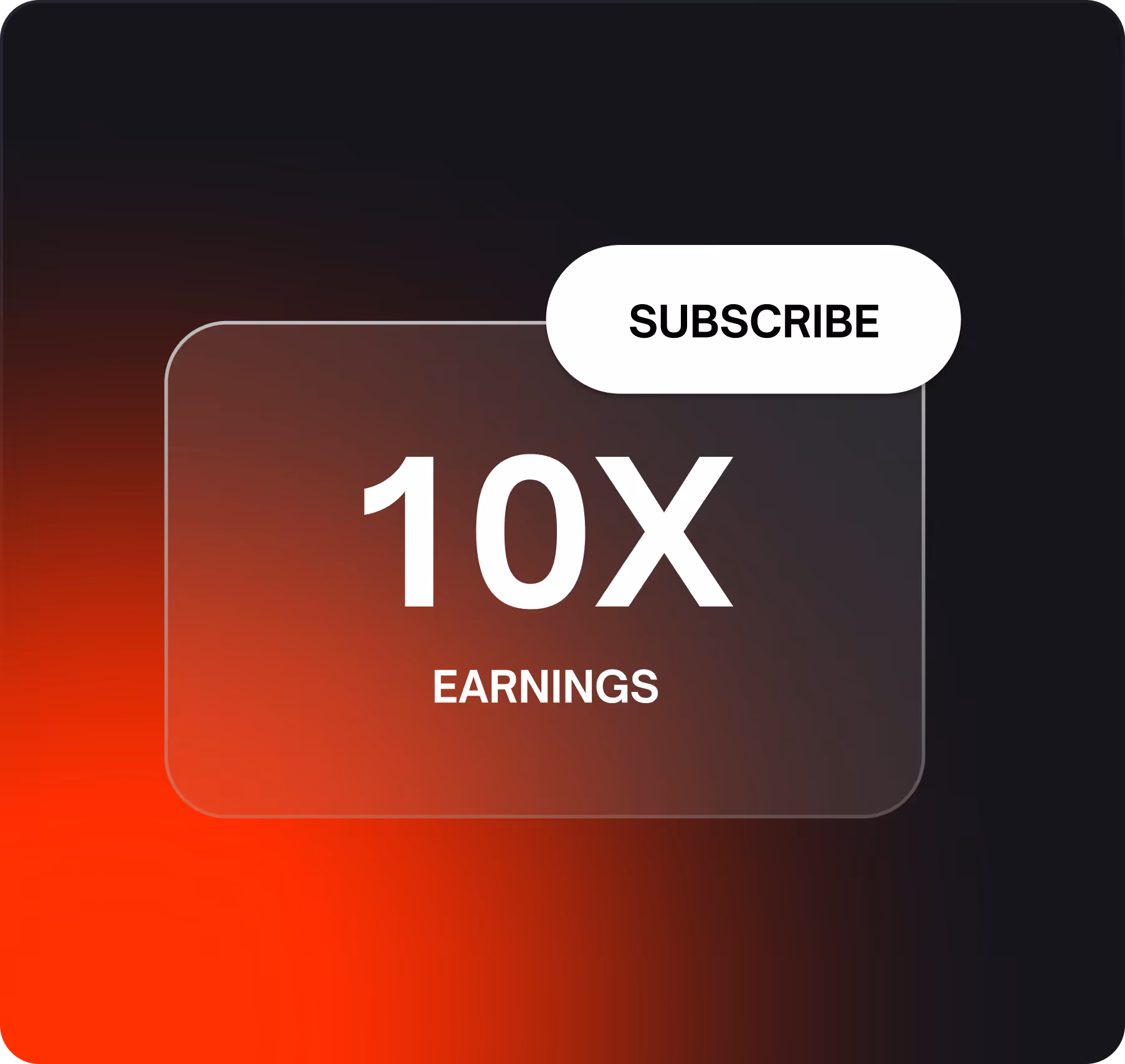 Earnings comparison chart showing subscription vs ads